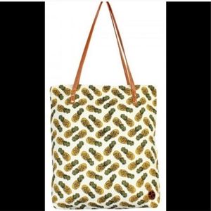 Riah Fashions canvas pineapple tote bag